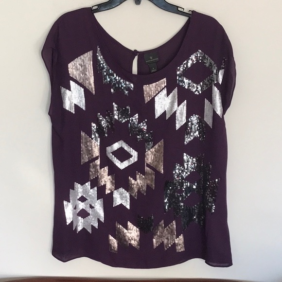 Beautiful purple semi sheer dressy top. Size L NWT - Picture 1 of 5